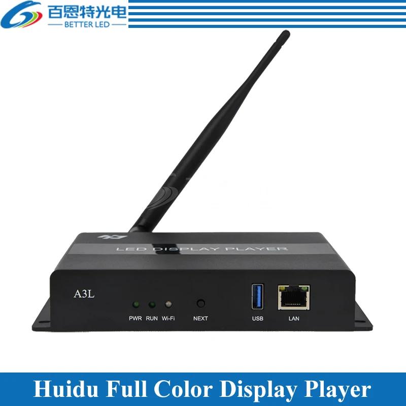 Huidu HD-A3L  , Ǯ ÷ LED ÷, 񵿱 Ƽ̵ ÷̾, ִ 655,360 ȼ